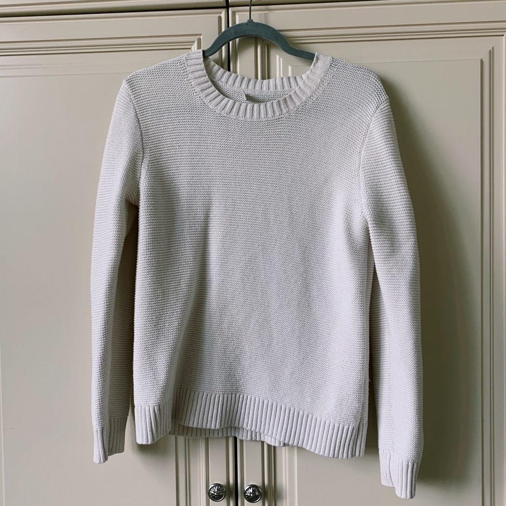 Classic white J. Crew sweater